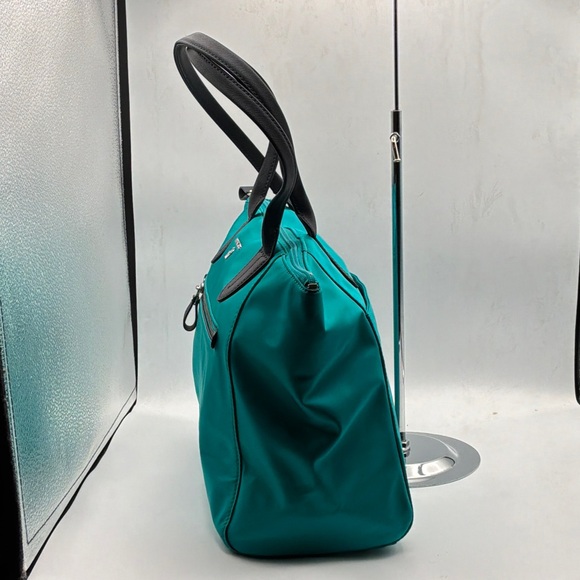 Michael Kors Teal Tote with Black Details - Picture 2 of 4